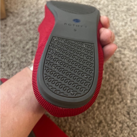 Rothys shoes the flat red sustainable dress shoes size 9 vegan - Picture 4 of 5